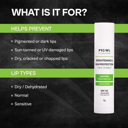 PROWL Brightening & Sun Protection Daily Lip Balm - All Skin Type - 4g - Pack of 1